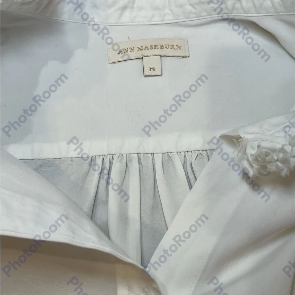 Ann Mashburn white button down shirt - Picture 4 of 10